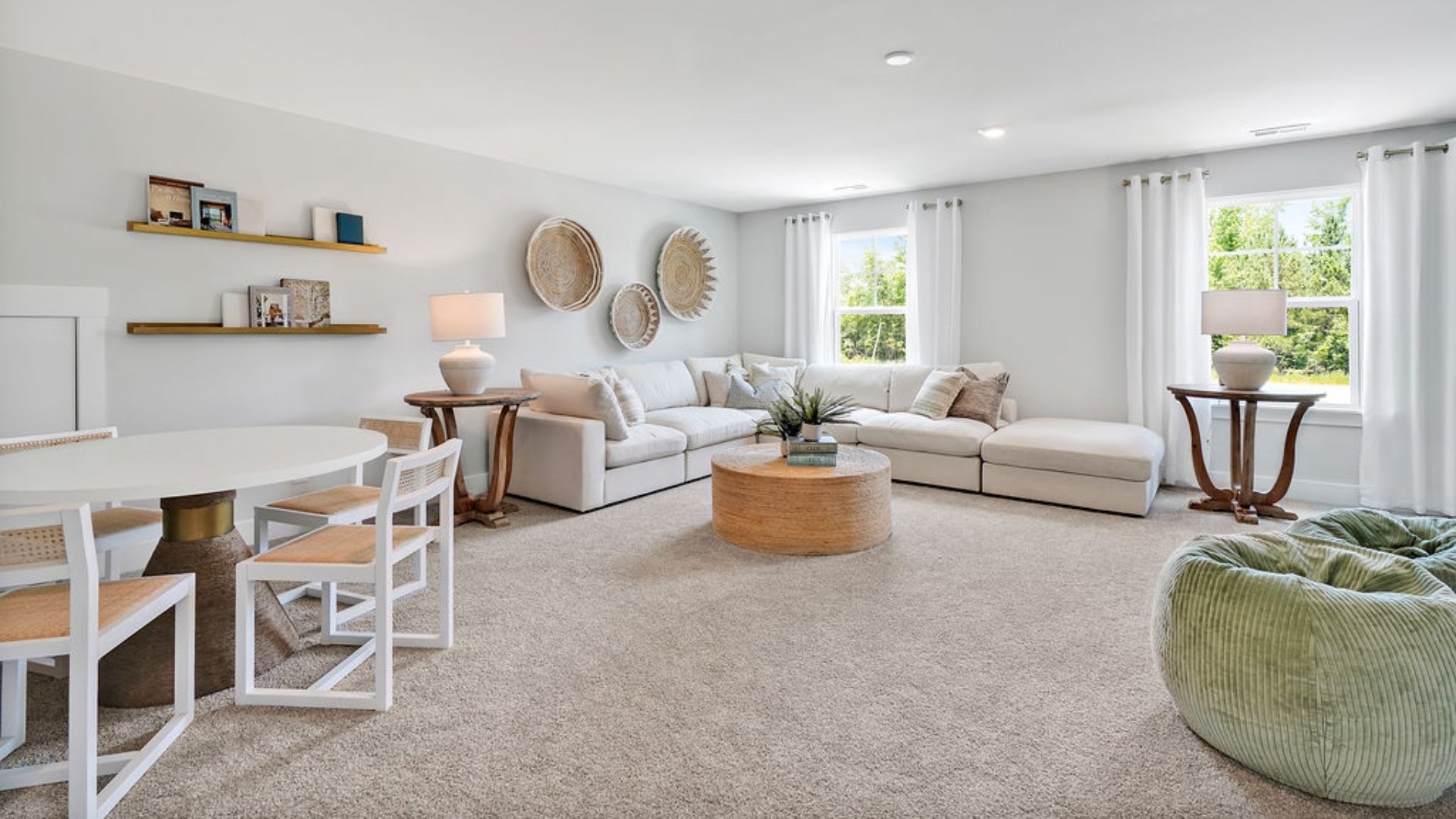 Upstairs is a large bonus room and four additional bedrooms and two full baths. In every bedroom you’ll have carpeted floors and a closet in each room. Whether these rooms become bedrooms, office spaces, or other bonus rooms, there is sure to be comfort.