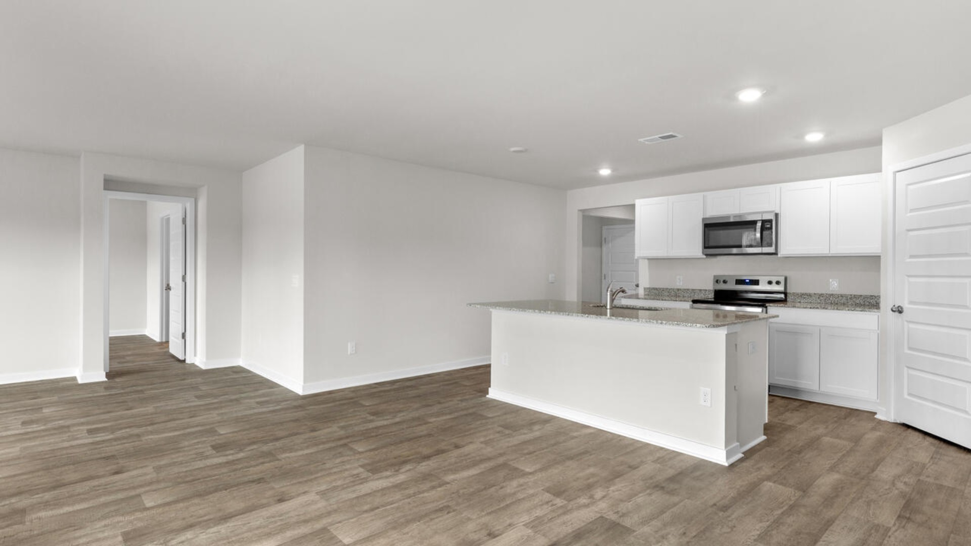 An open concept living area, there's room for everyone to spread out and enjoy the space.