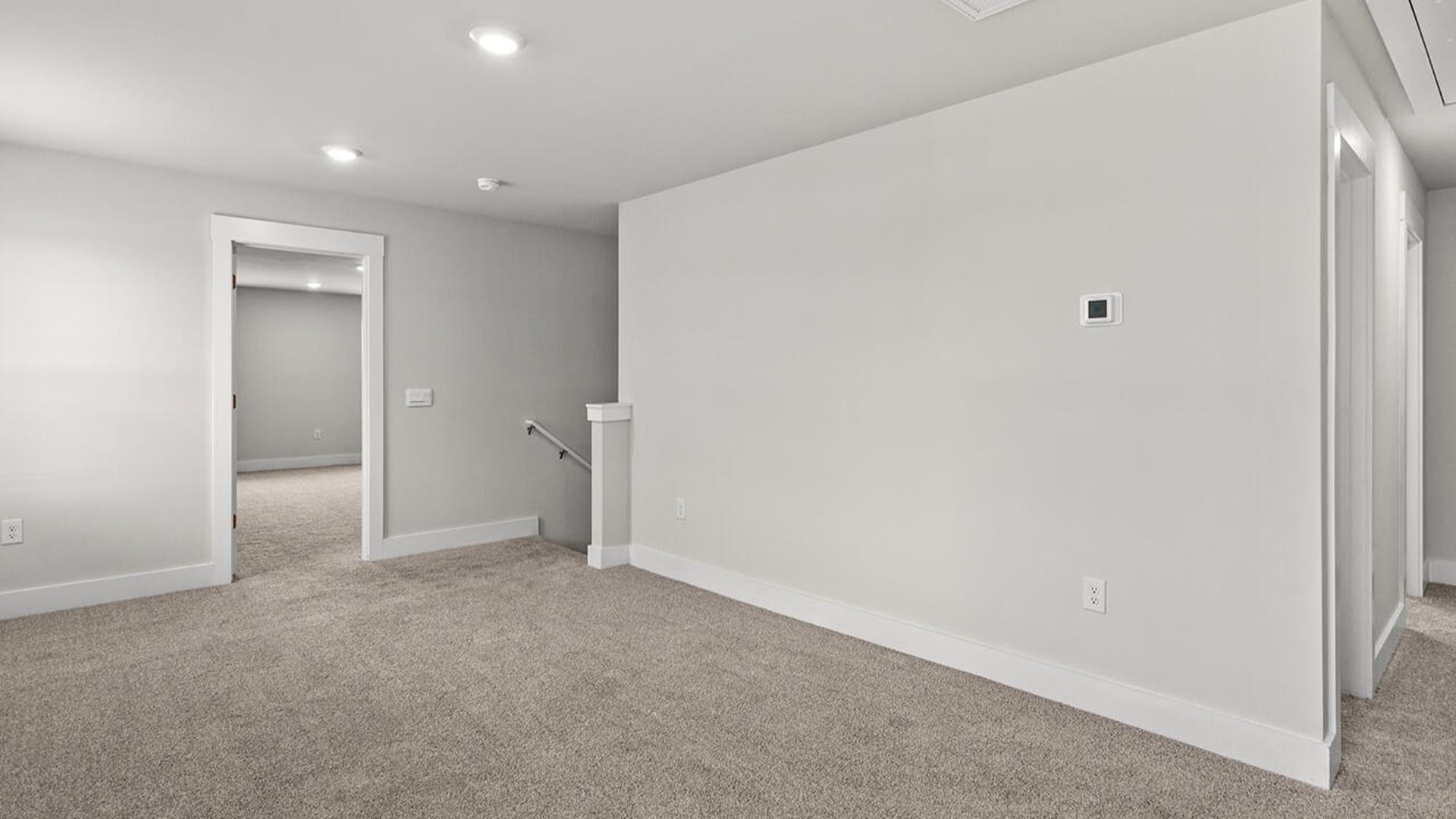 The primUpstairs is a large bonus room and four additional bedrooms and two full baths. In every bedroom you’ll have carpeted floors and a closet in each room. Whether these rooms become bedrooms, office spaces, or other bonus rooms, there is sure to be comfort.ary bedroom is on the first floor and has its own attached bathroom that features a walk-in closet and all the space you need to get ready in the morning.