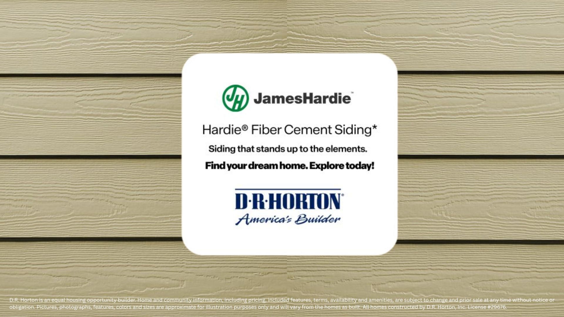 our homes in The Shores at Saltgrass Landing will feature premium Hardie® fiber cement siding.