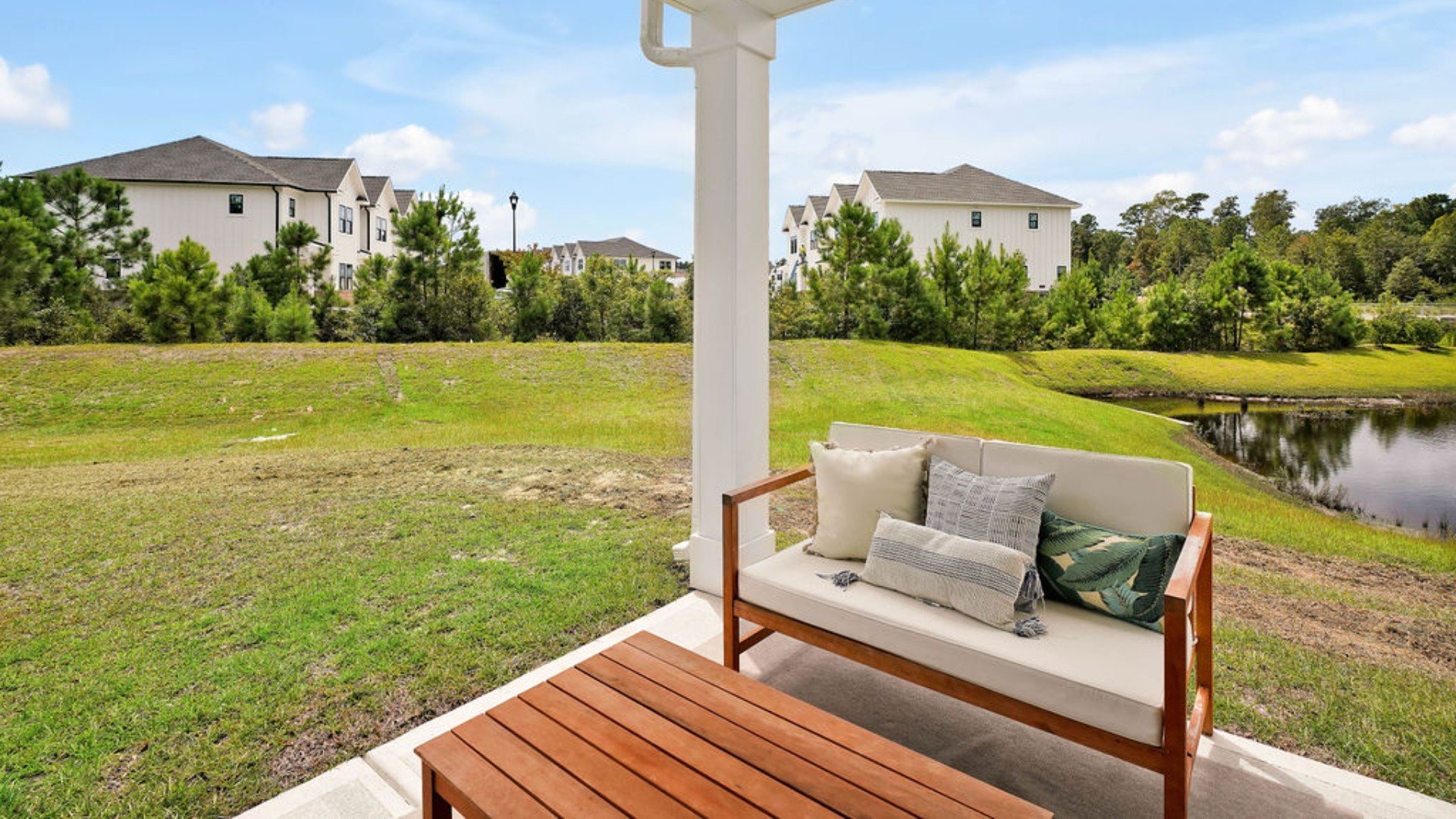 Enjoy the covered porch perfect for entertaining and enjoying the Carolina evenings.