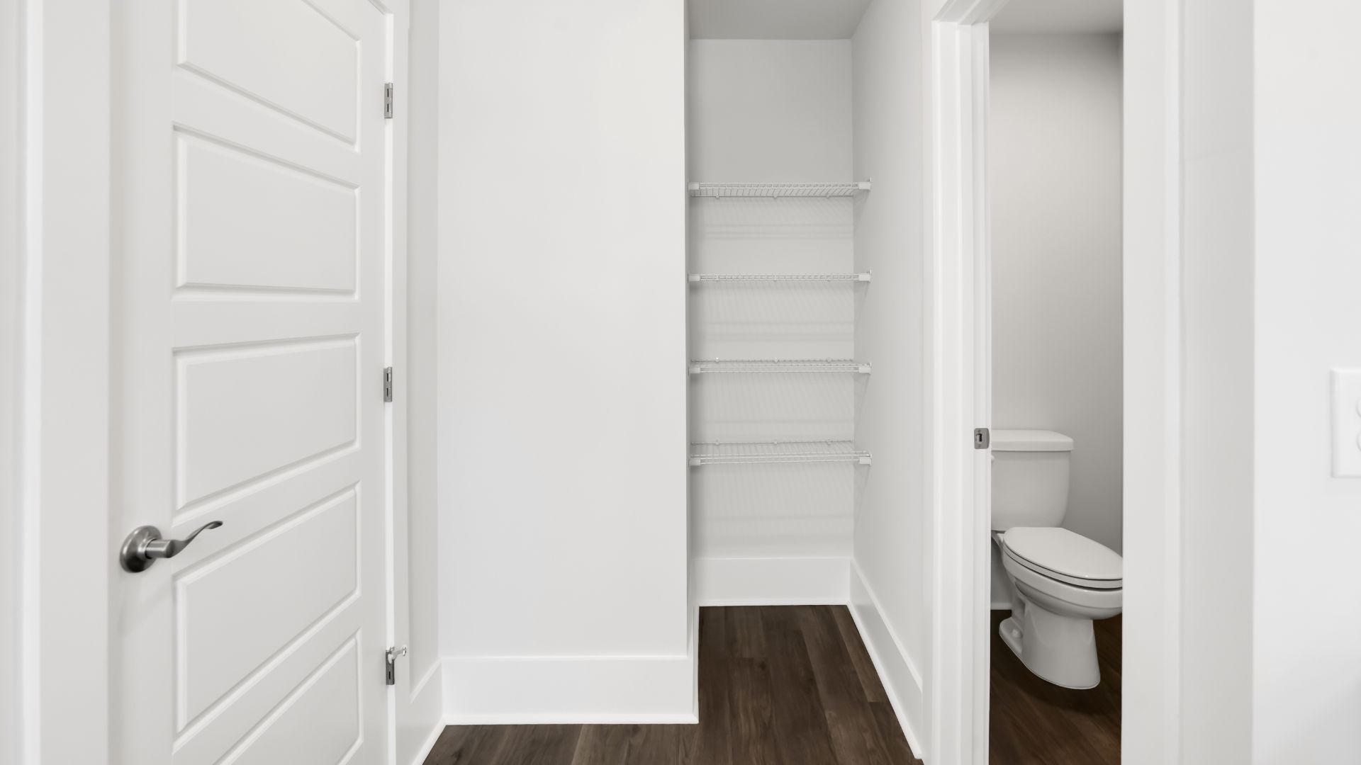 The primary bedroom has its own attached bathroom that features a walk-in closet and all the space you need to get ready in the morning.