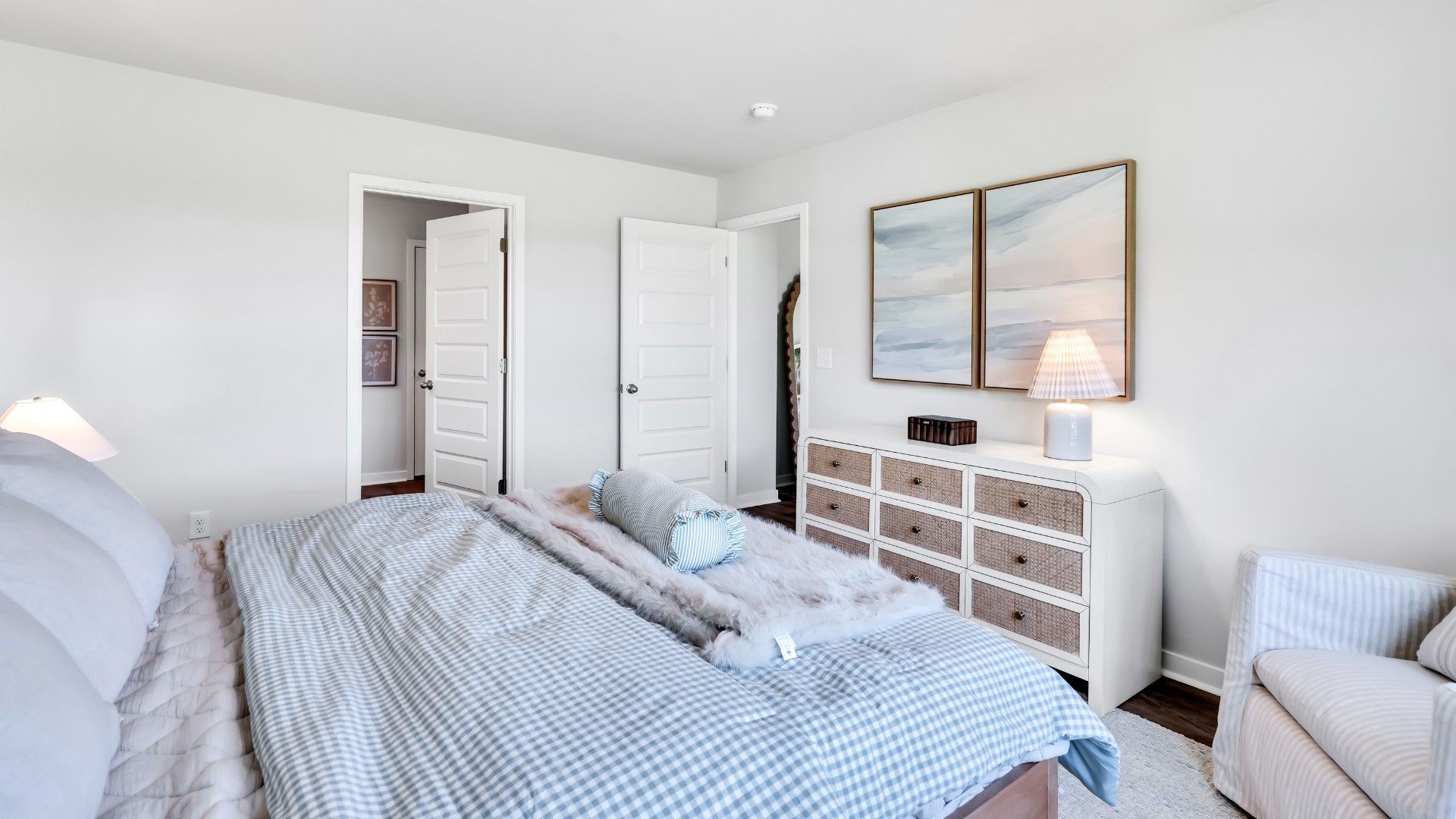 The primary bedroom has its own attached bathroom that features a walk-in closet and all the space you need to get ready in the morning. Sharing a sink isn’t a worry with the double vanity, and you also get additional privacy with a separate door for the toilet and shower.