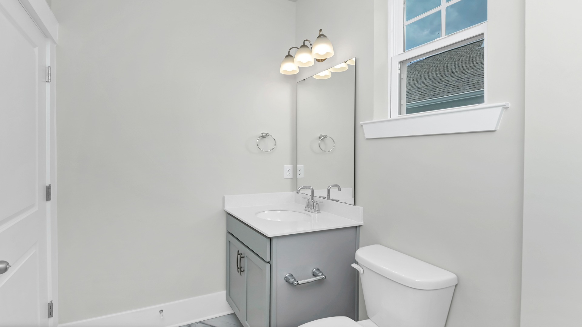 Bathroom 2 features a shower tub combo and is shared by bedrooms 2 and 3.