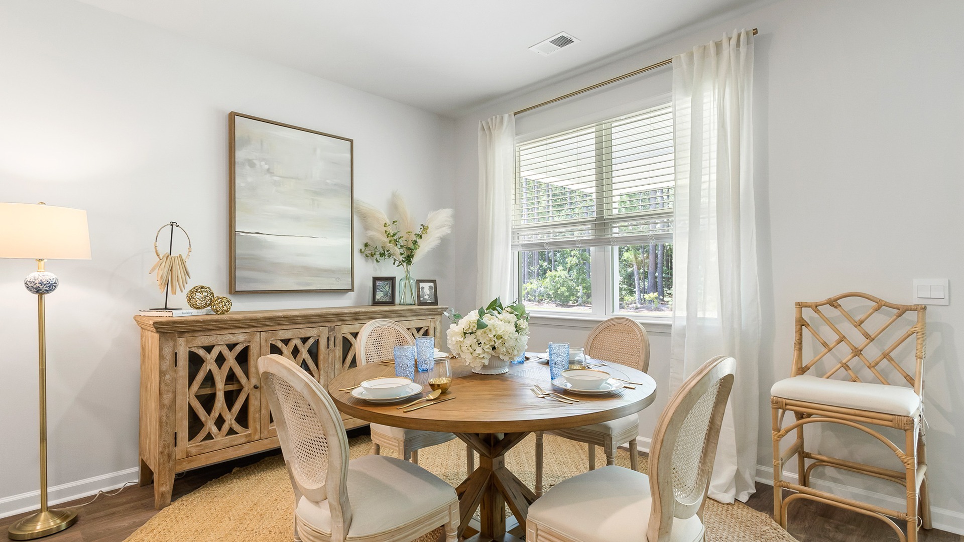 Ample natural lighting in the dining area