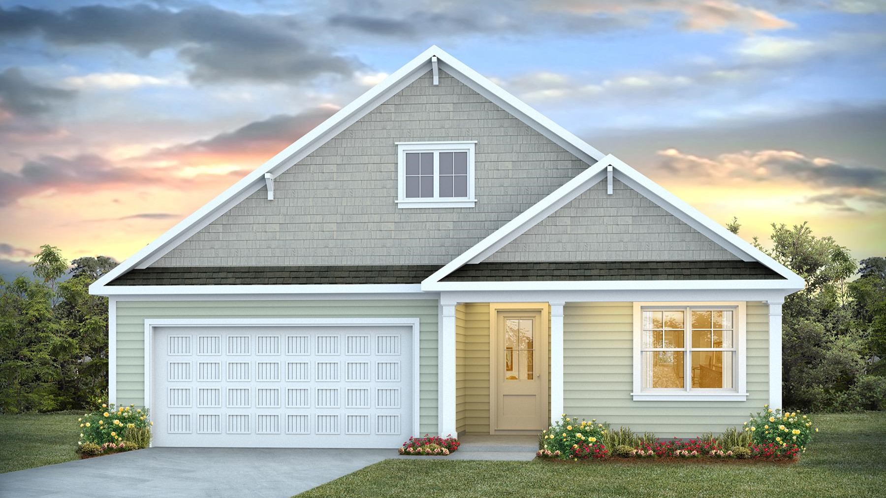 Single-story home with a 2-car garage for sale in a 55+ age restricted community