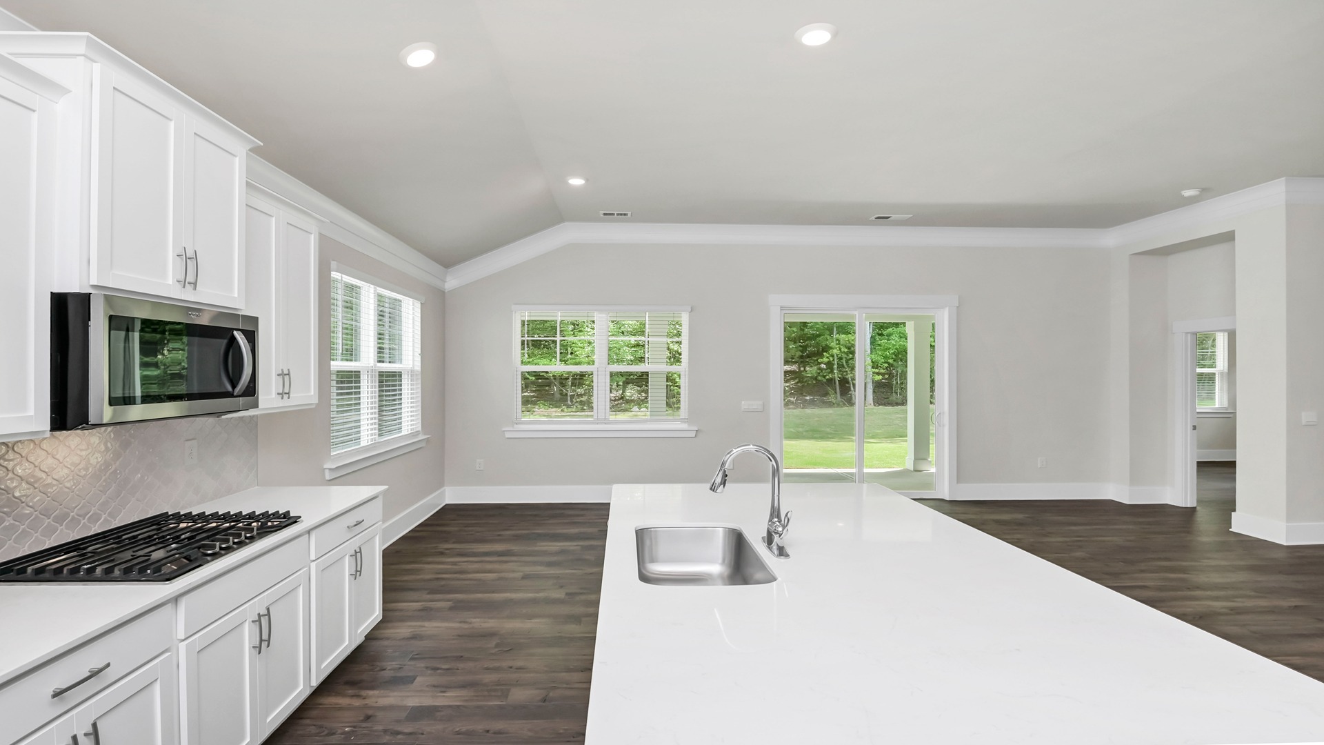 Floating kitchen island with kitchen sink