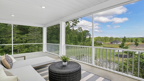 There is a spacious covered back patio with room for outdoor patio furniture.