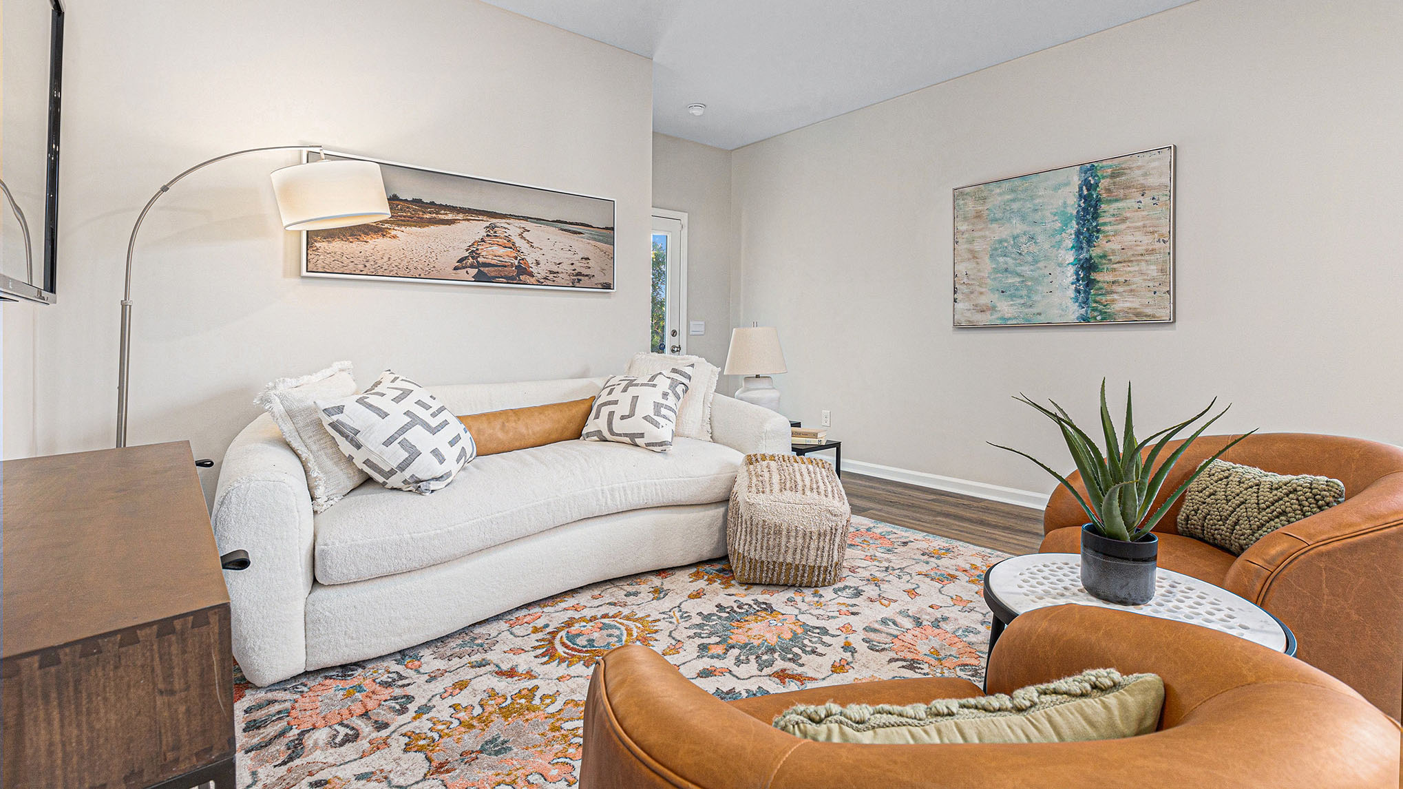 Living area towards the back of the home