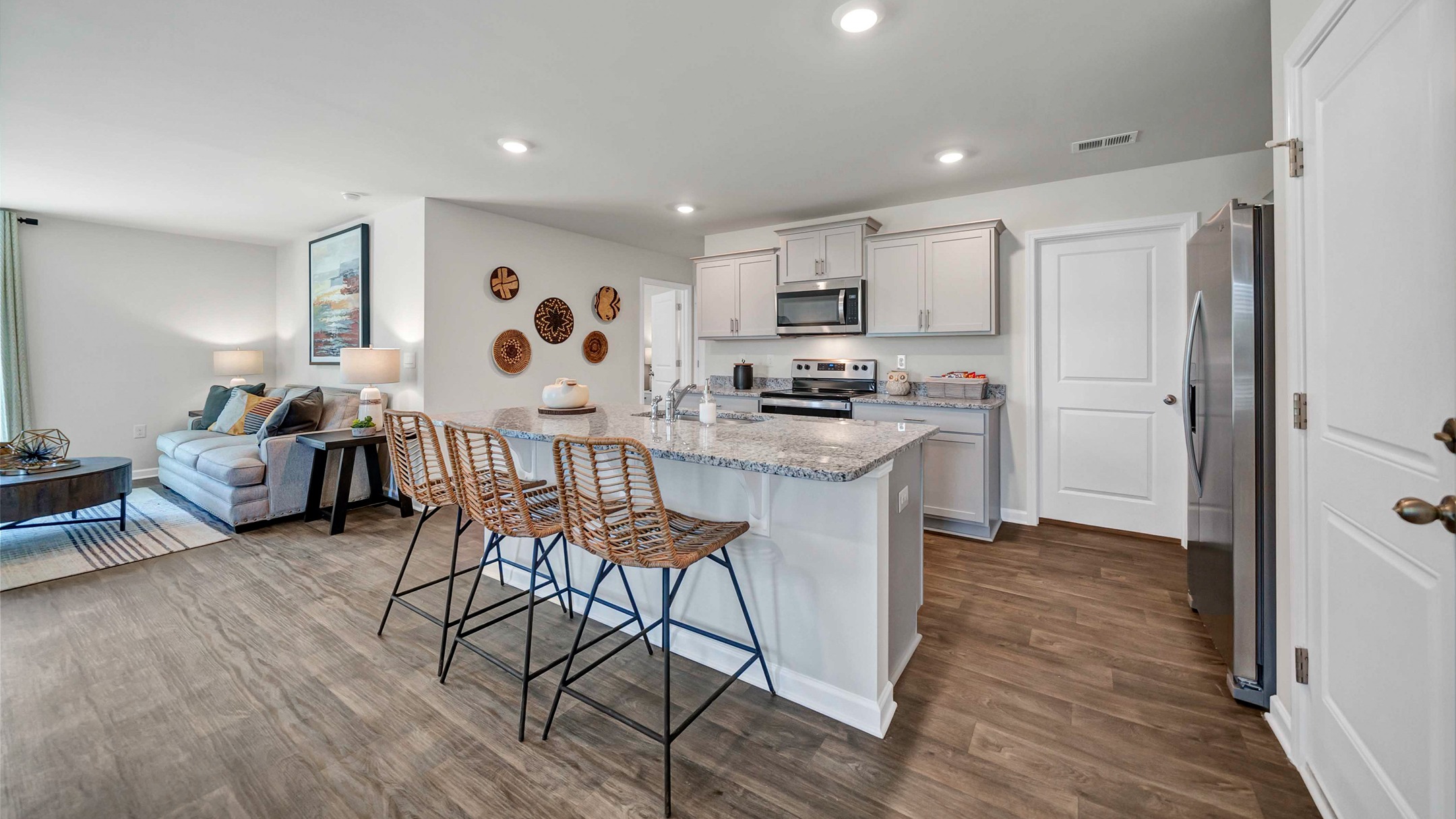 Robie kitchen with gray cabinetry