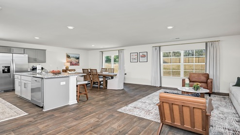 The first floor is all open concepts.
