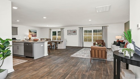 The first floor is all open concepts.