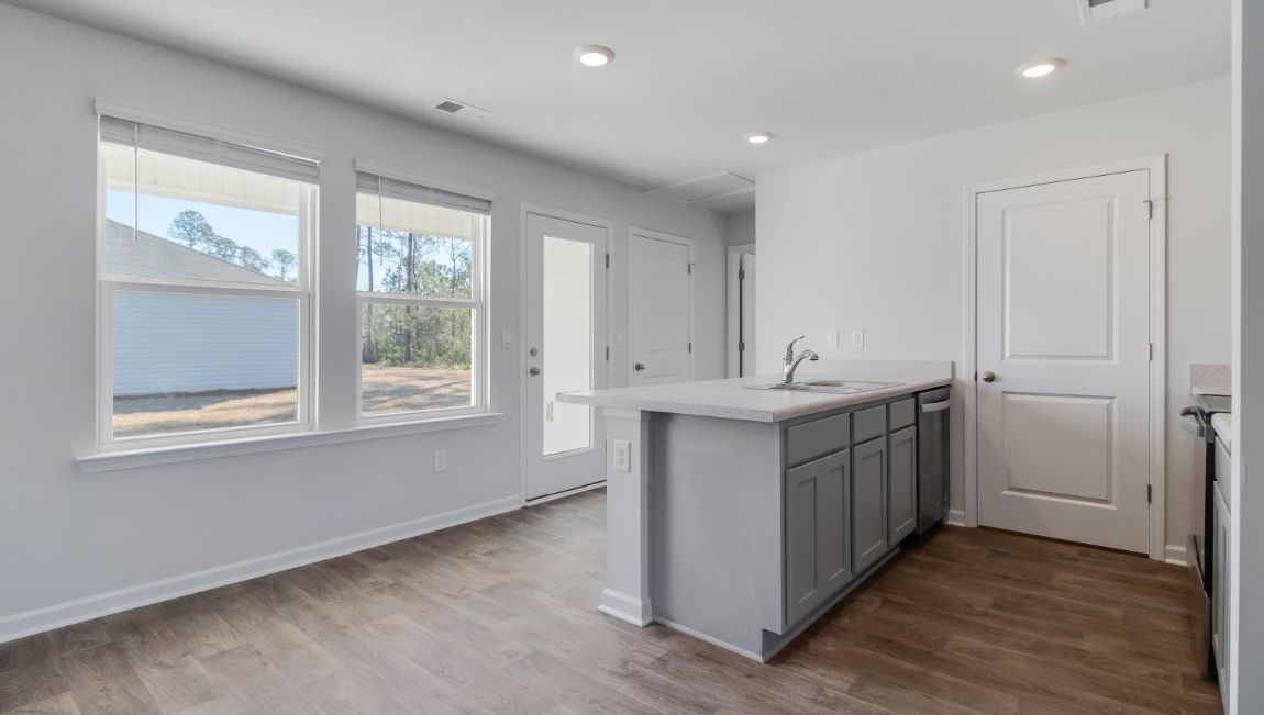 Kitchen bar finishes the kitchen area with extra countertop and cabinet space