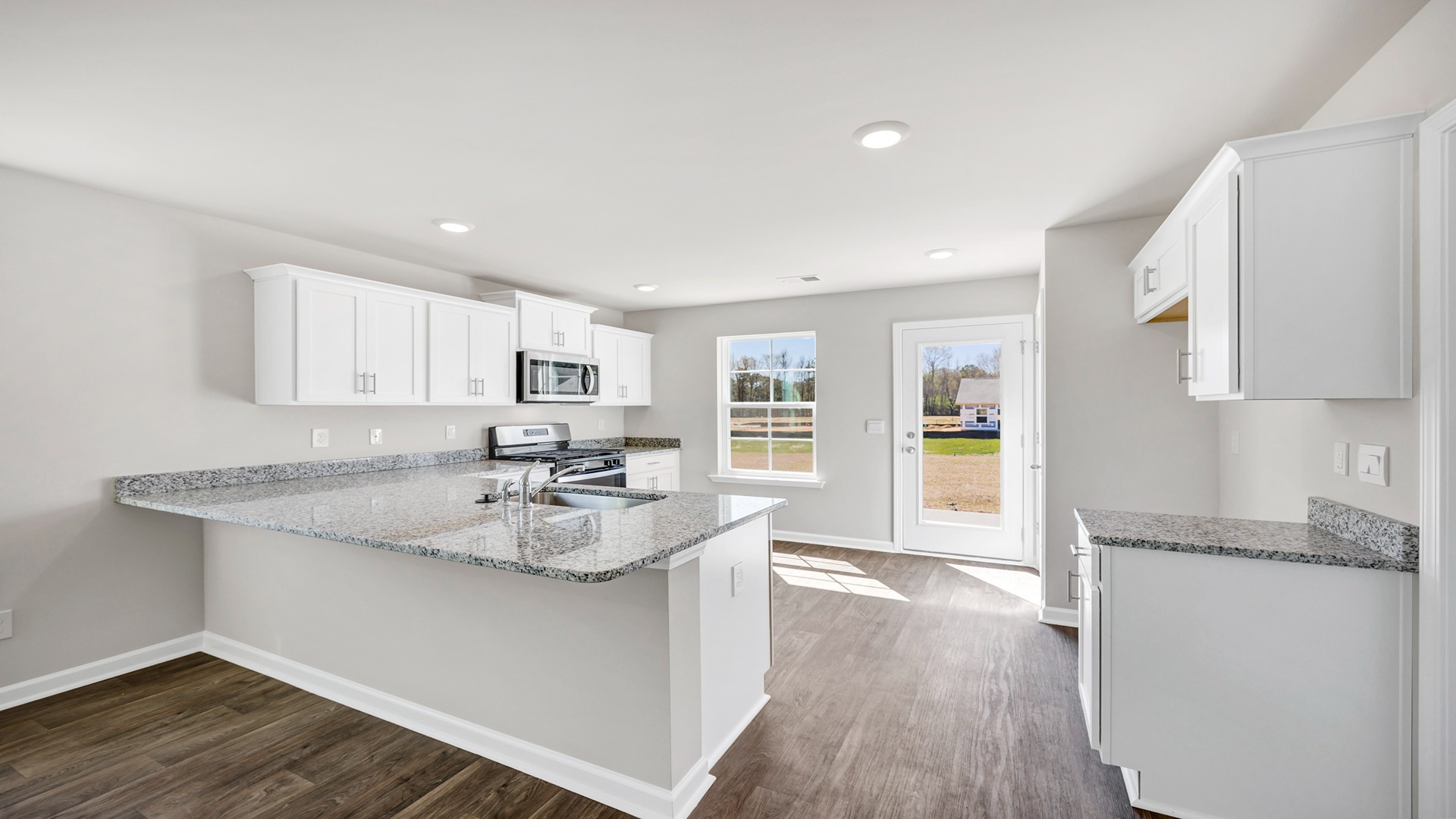 Kitchen bar with space for barstool seating