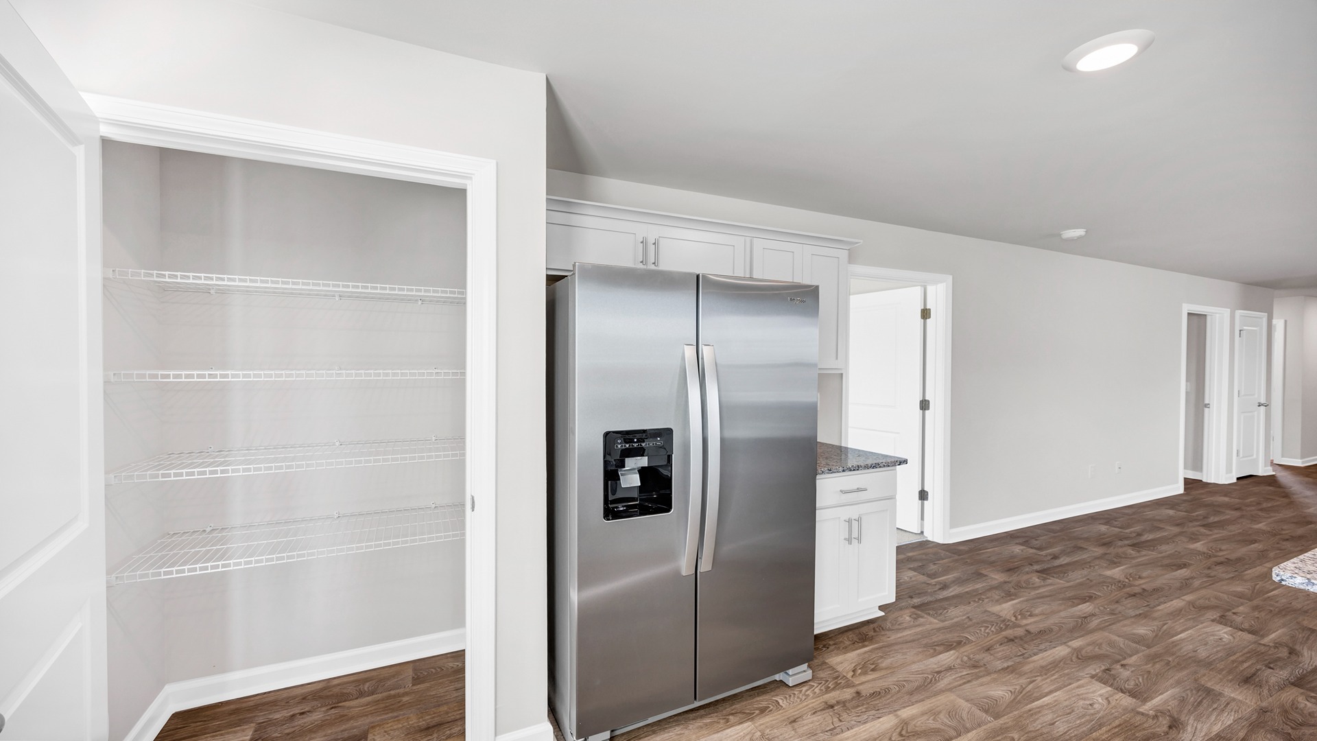 Spacious pantry in the kitchen for storage