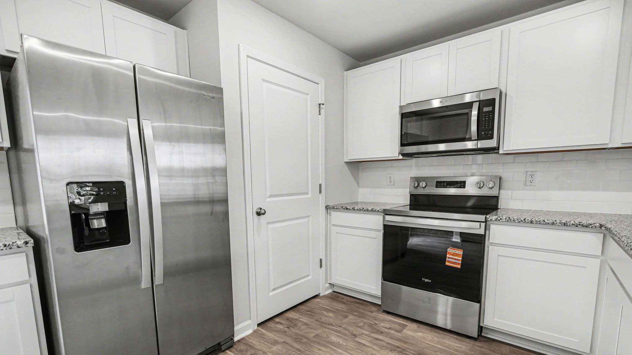 Stainless-steel appliances come in the kitchen