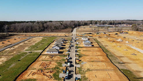 Park at Wilkinson Drone Photo of Progress