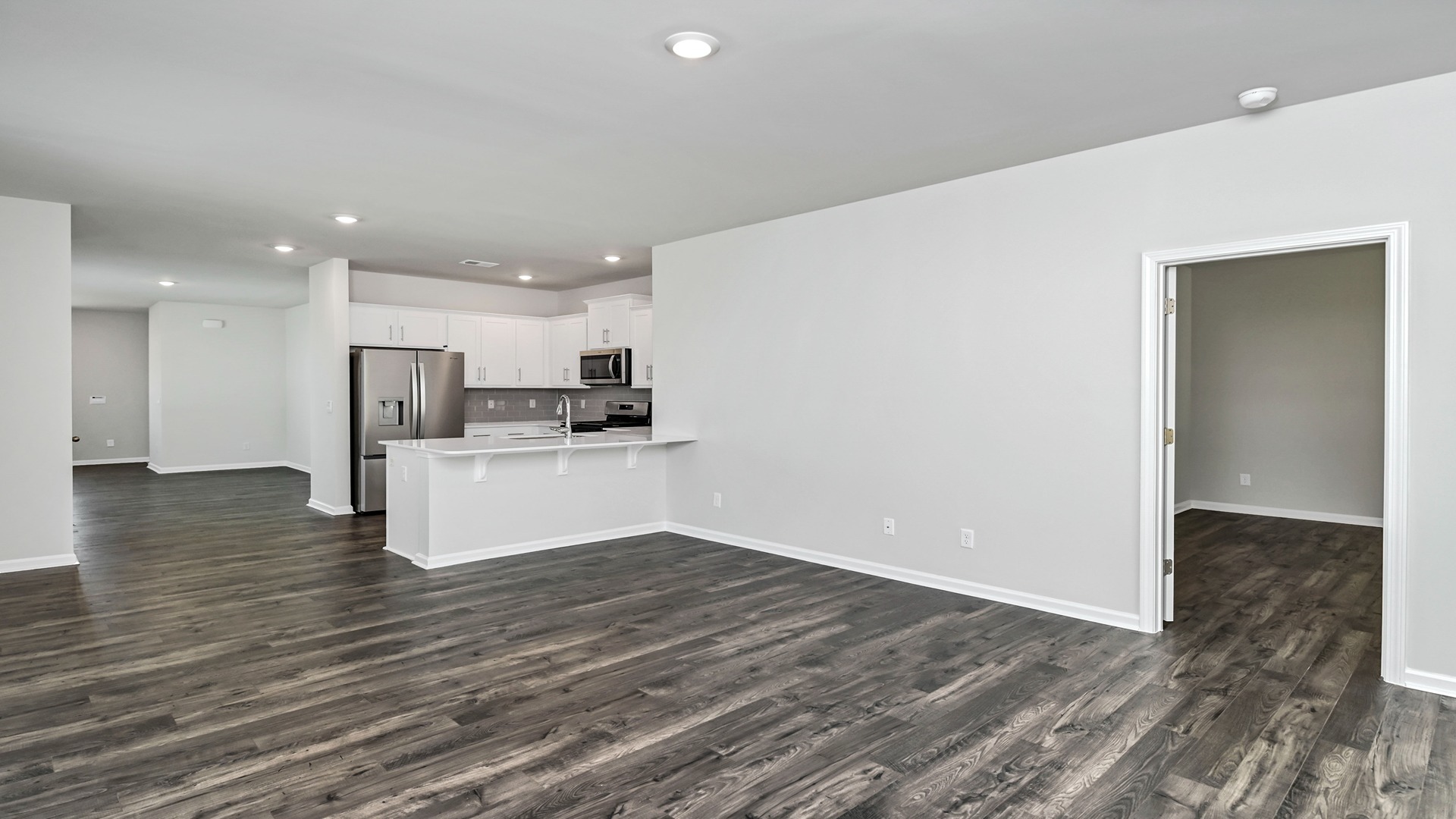 Access to primary bedroom at the back of the home off the Allex living area