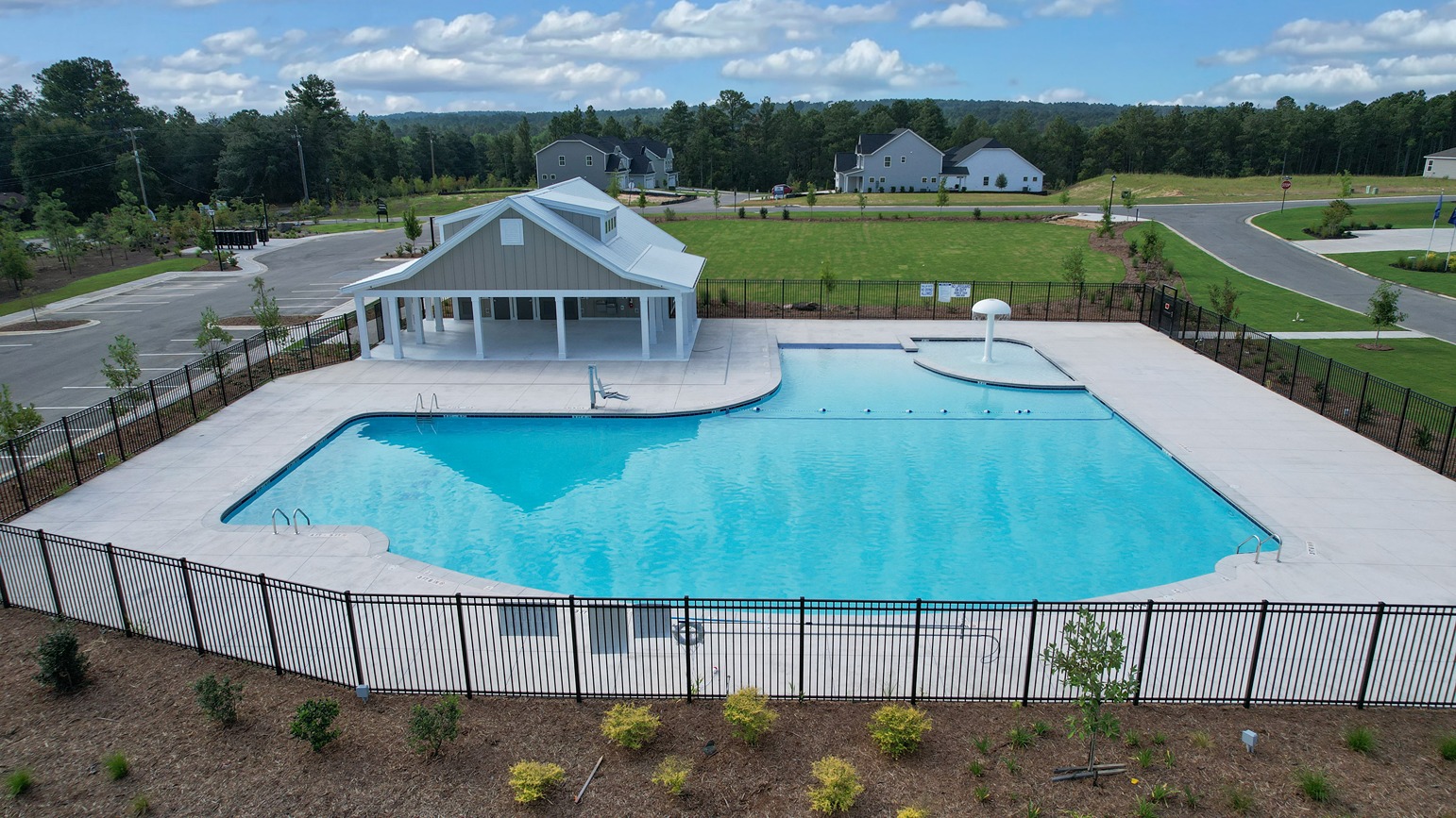 Resort-style pool and cabana amenity in Ferry Grove neighborhood in Lexington, SC