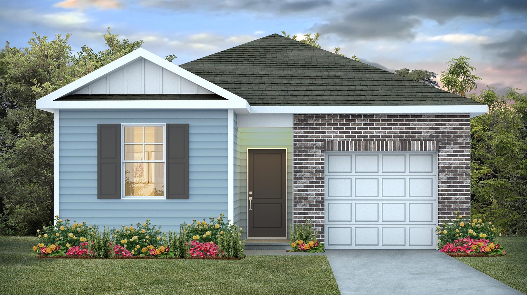 Cameron elevation D features partial brick exterior