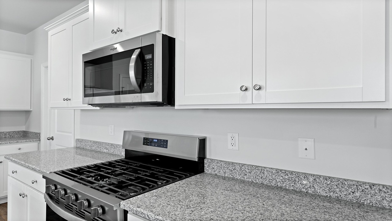 Stainless steel appliances in the kitchen