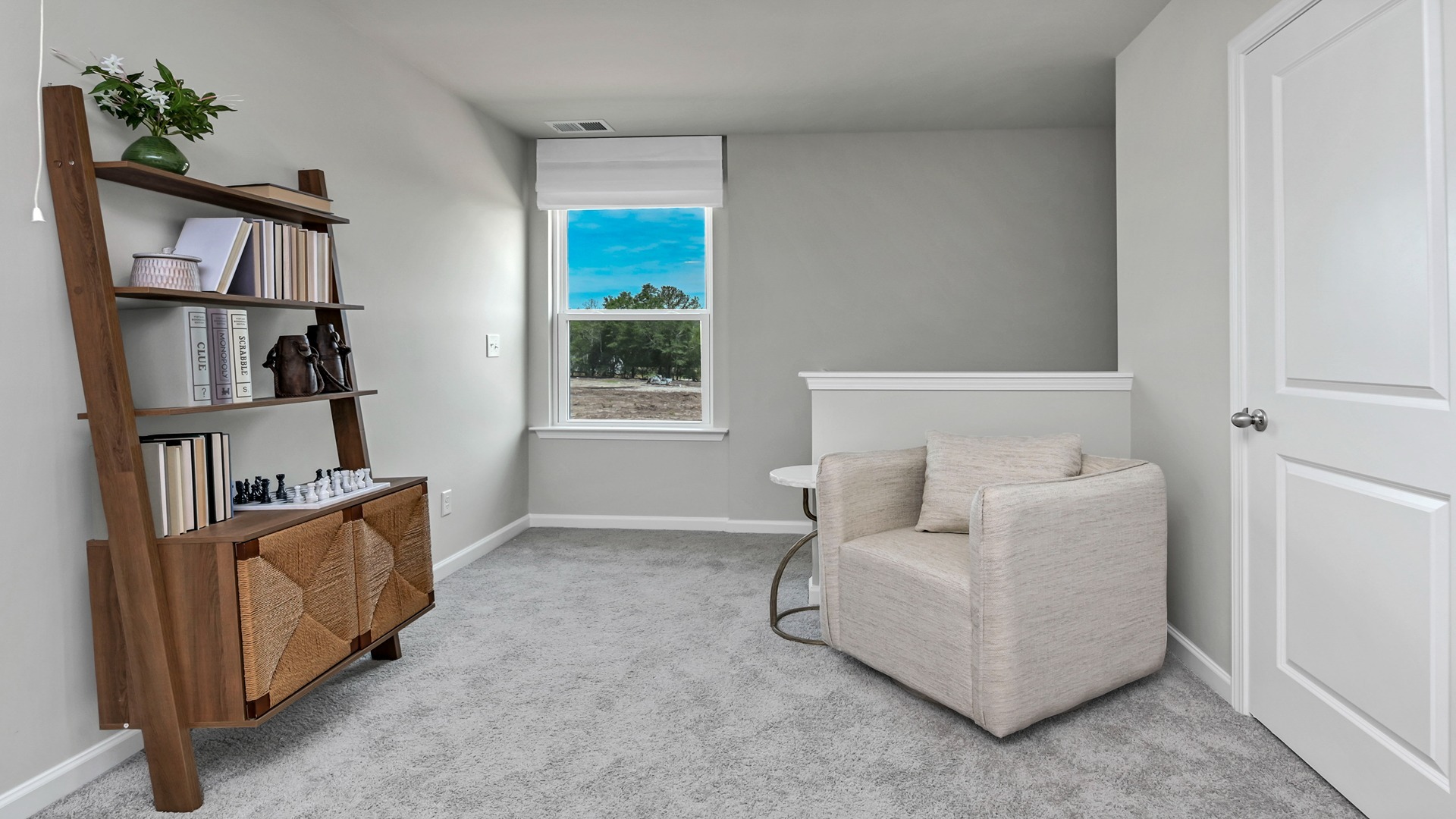 Small functional loft space at the top of the stairs in the Robie floorplan
