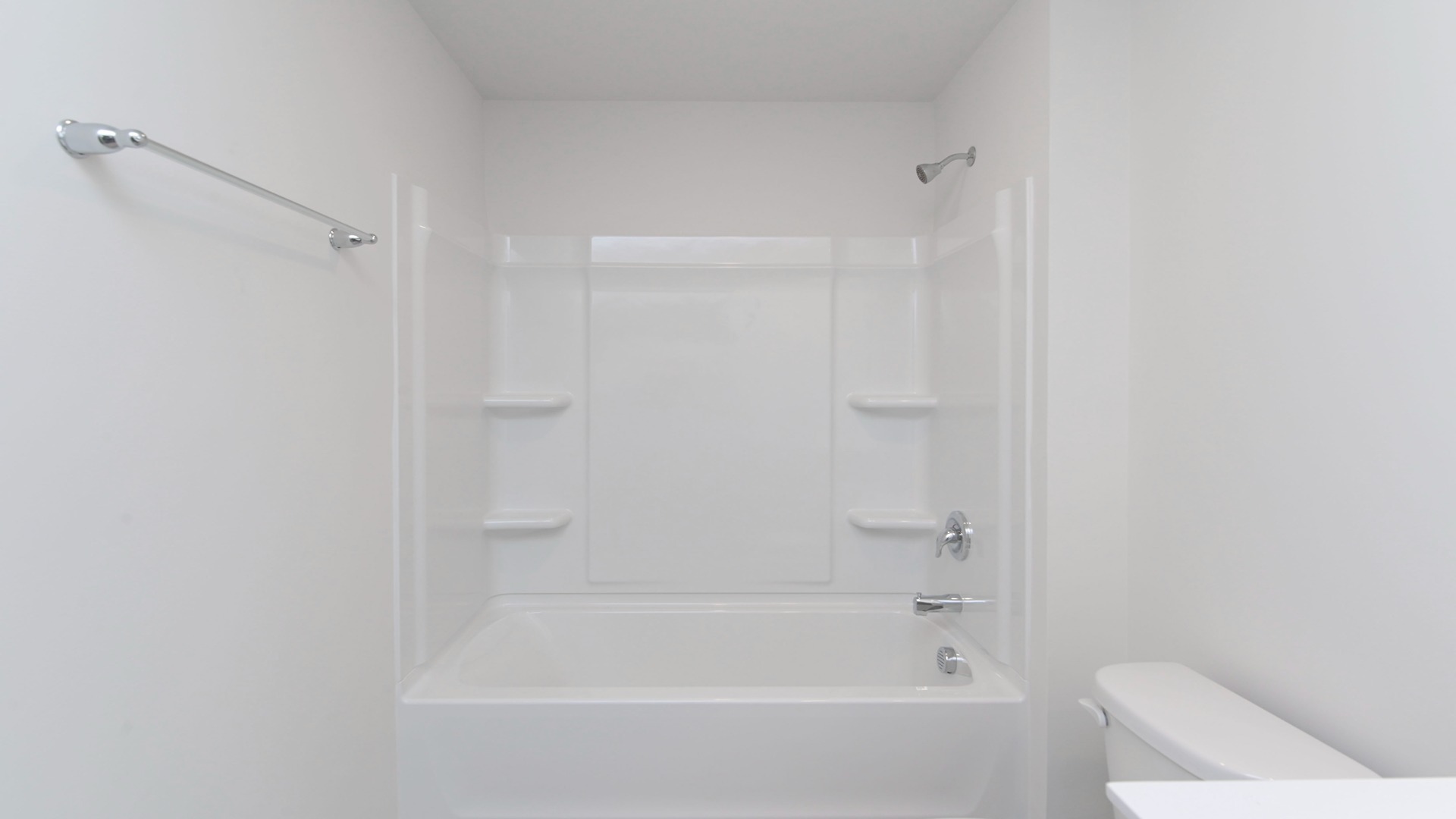 Bathroom 2 upstairs with a double vanity and shower/tub combo