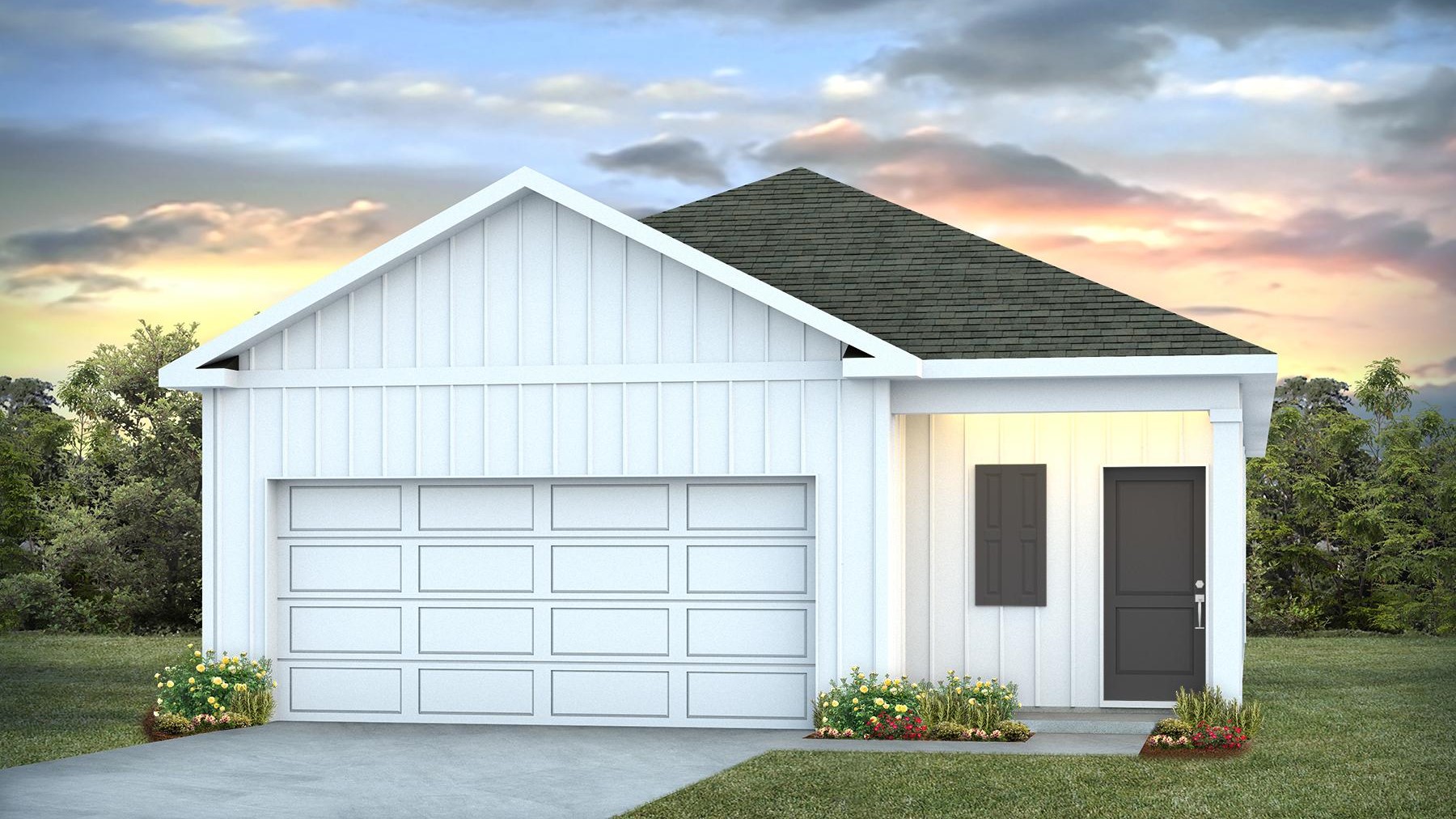 Single-story house with 3 bedrooms and a 2-car garage in Hunter's Branch