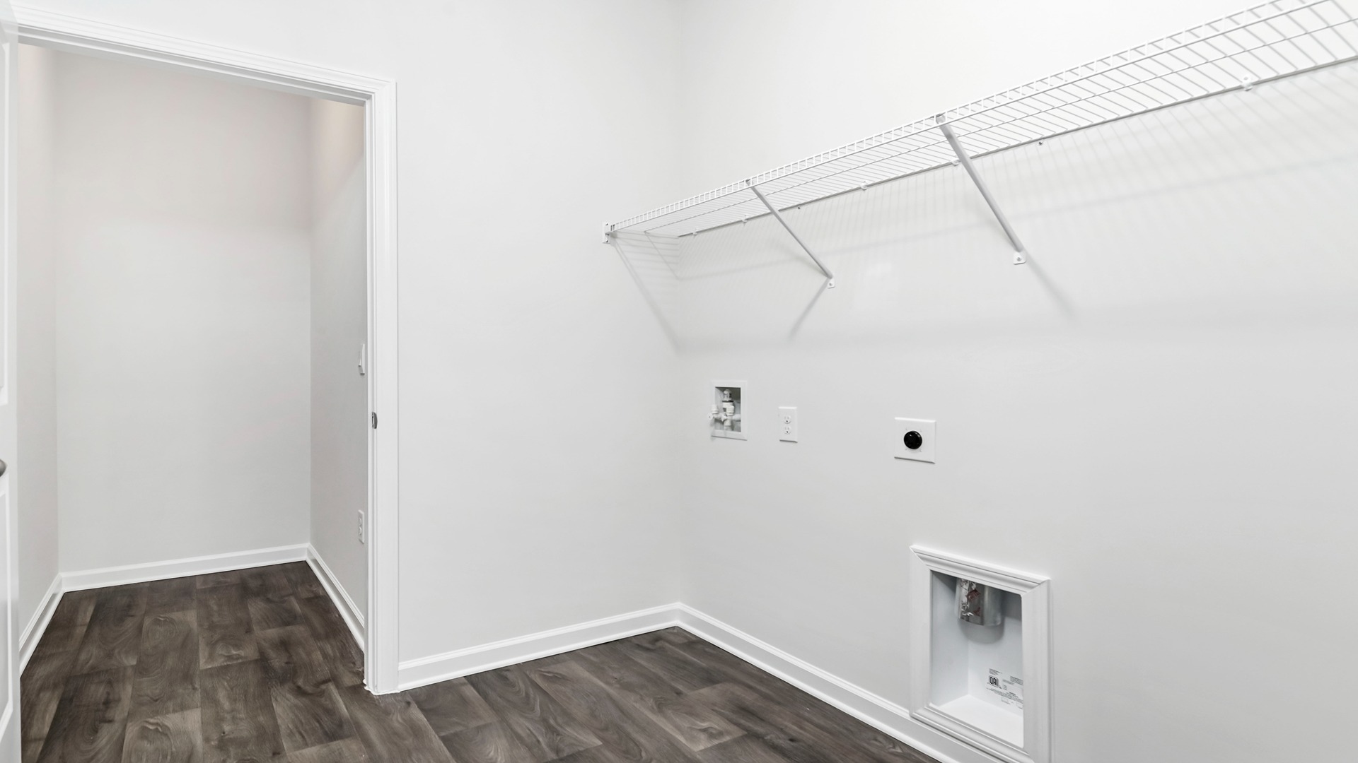 The laundry room is spacious