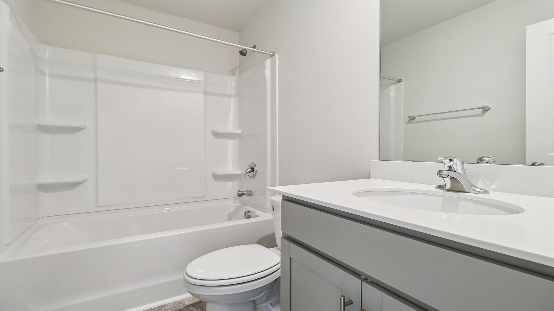 Bathroom 2 upstairs with a shower tub combo