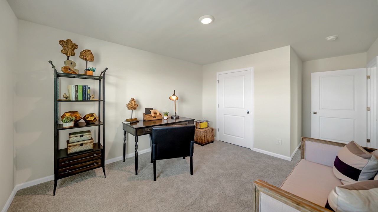 Bedroom 3 with carpet flooring and a closet