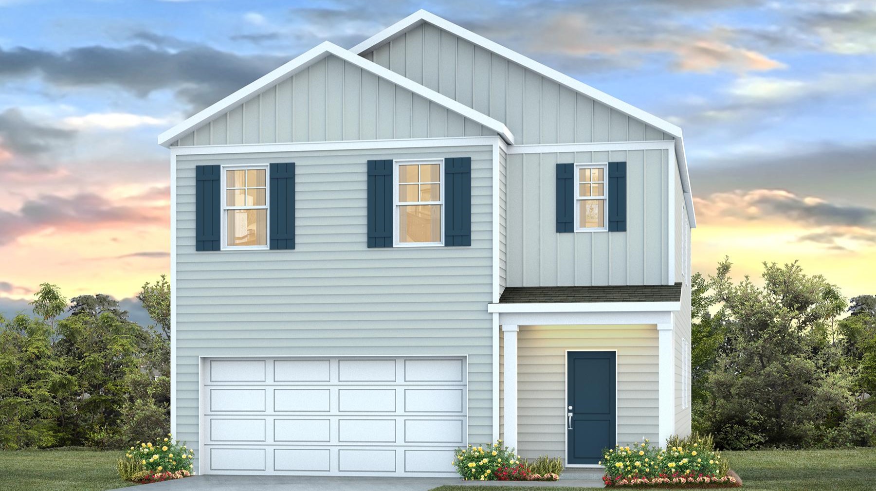 Two-story home for sale in Hopkins, SC with a 2-car garage and vinyl siding