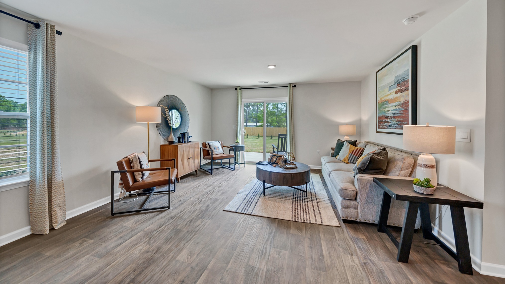 Spacious living area in the Robie floorplan with lots of natural light