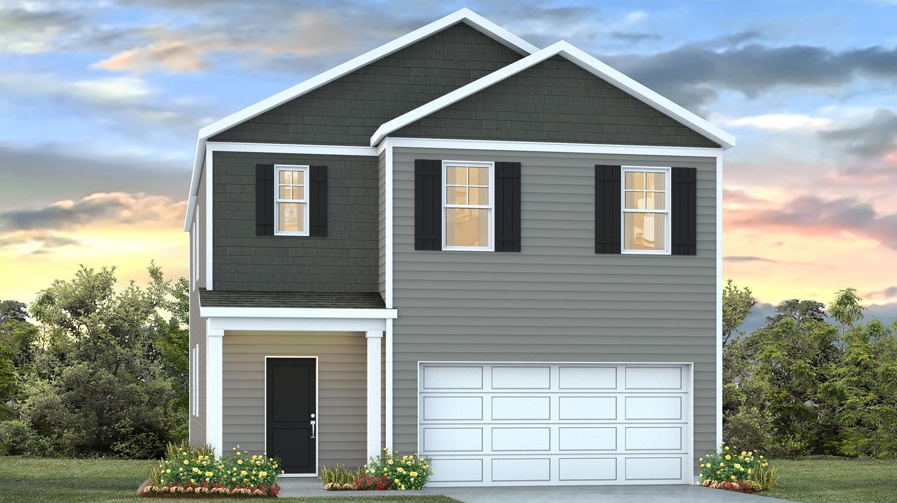 Robie B elevation with a 2-car garage for sale in Hopkins, SC