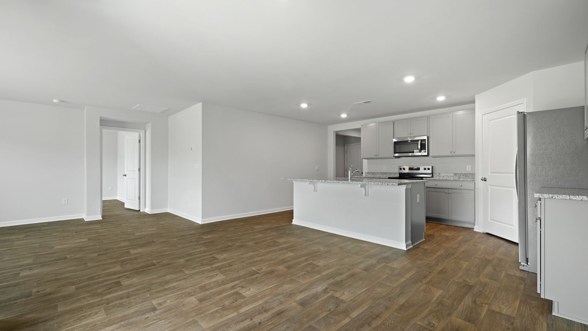 Vinyl flooring in main living areas
