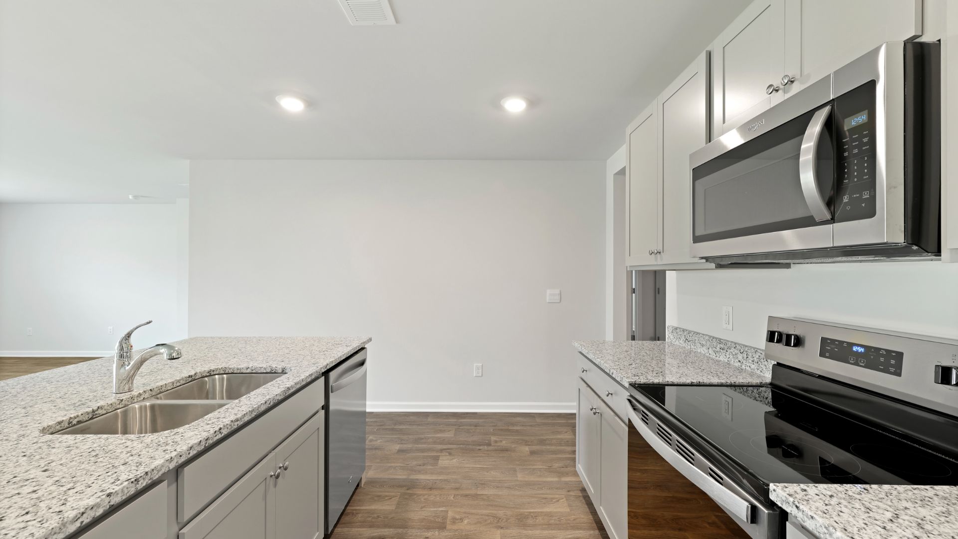 Granite countertops in the kitchen
