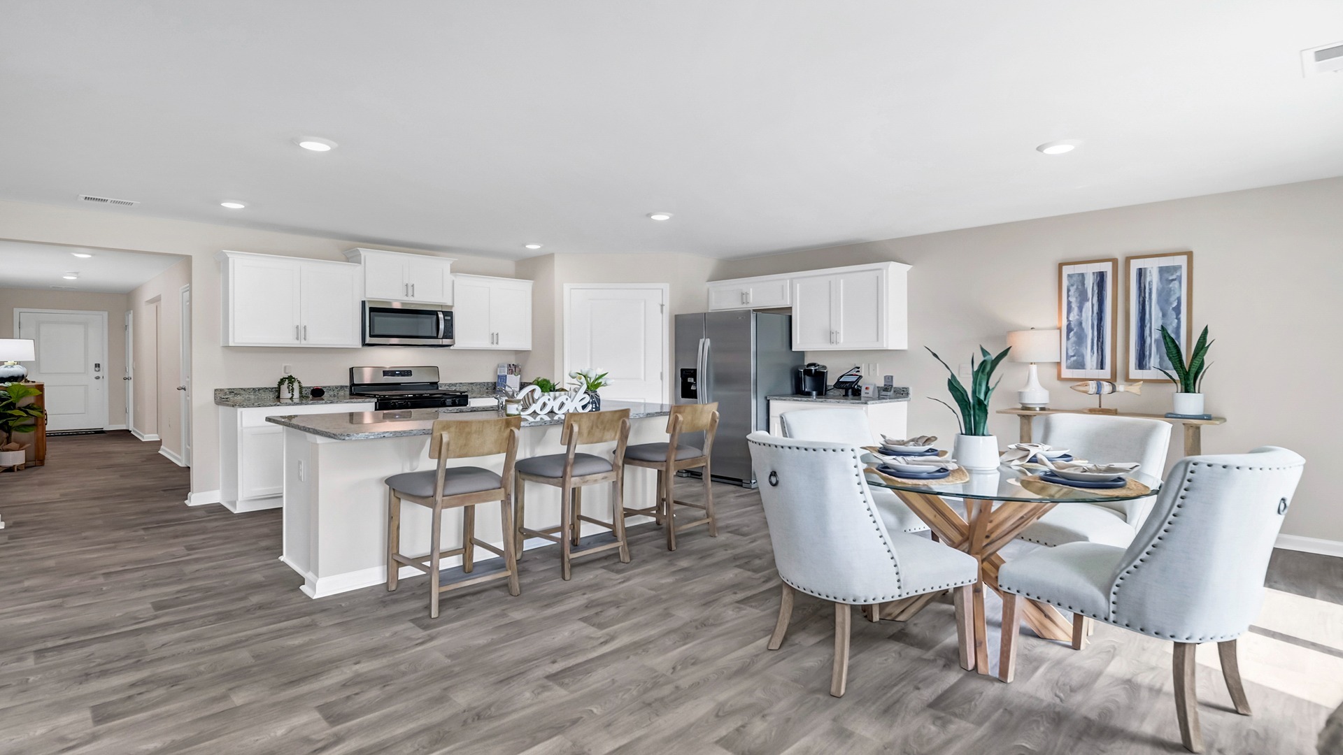 Open concept dining and kitchen