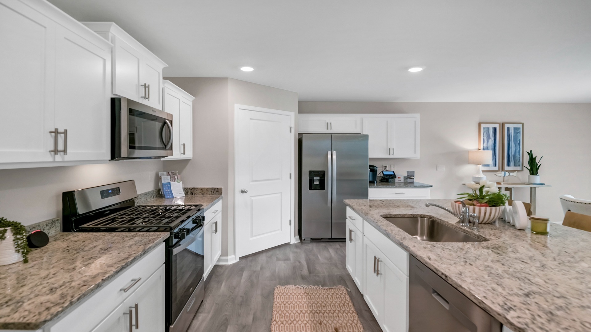 Granite countertops in the kitchen