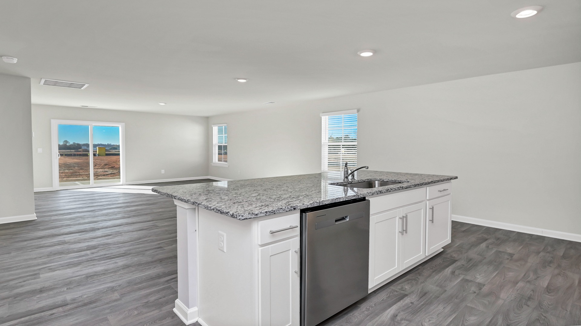 Vinyl flooring in main living areas