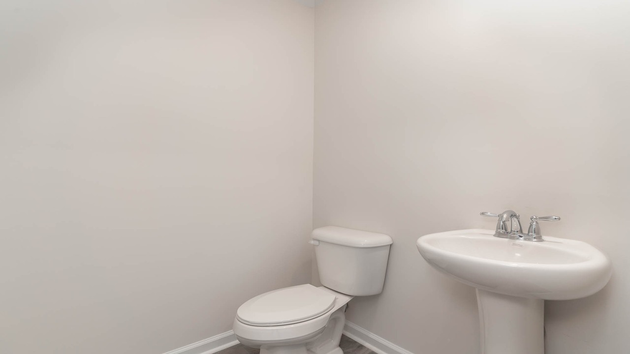First-floor powder room