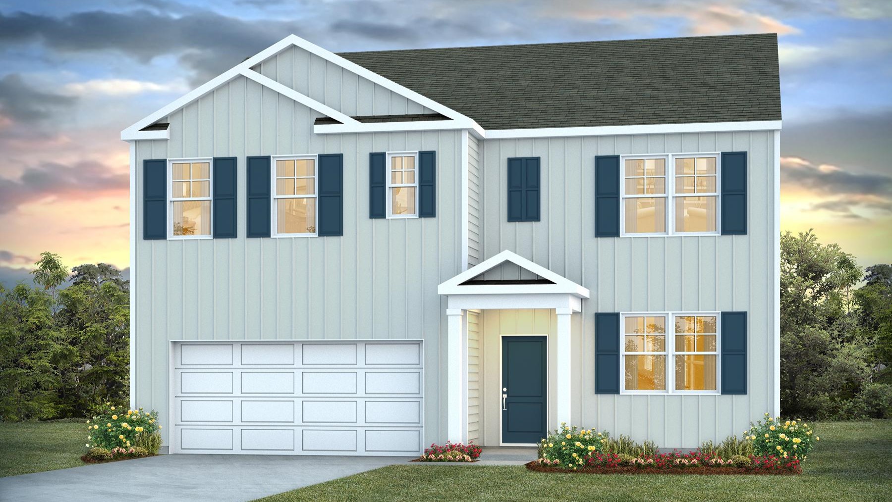 The Hayden C features a Board & Batten finish.