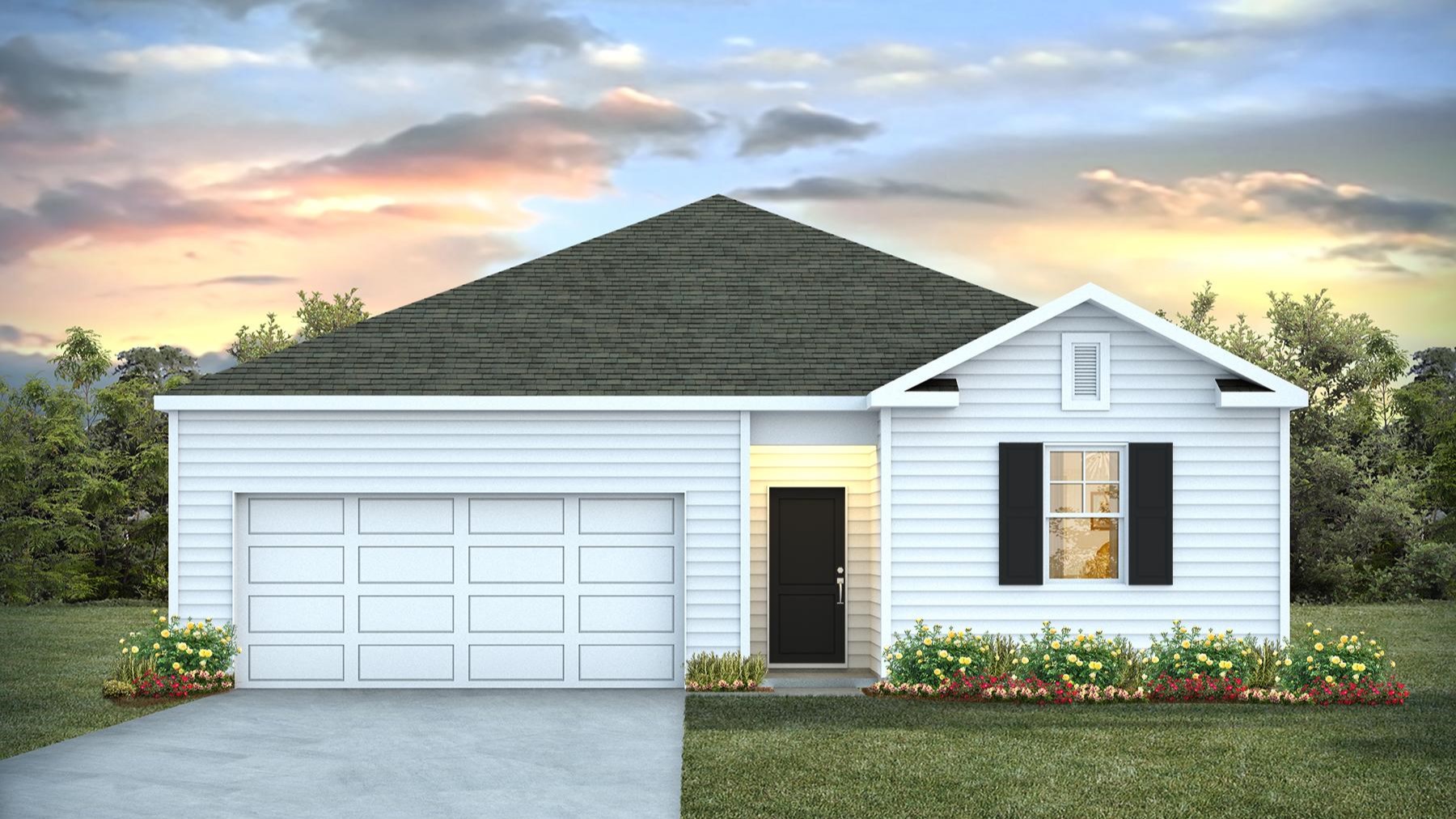 Single-story home for sale in Gilbert, SC with 2-car garage, 3 bedrooms, and 2 bathrooms