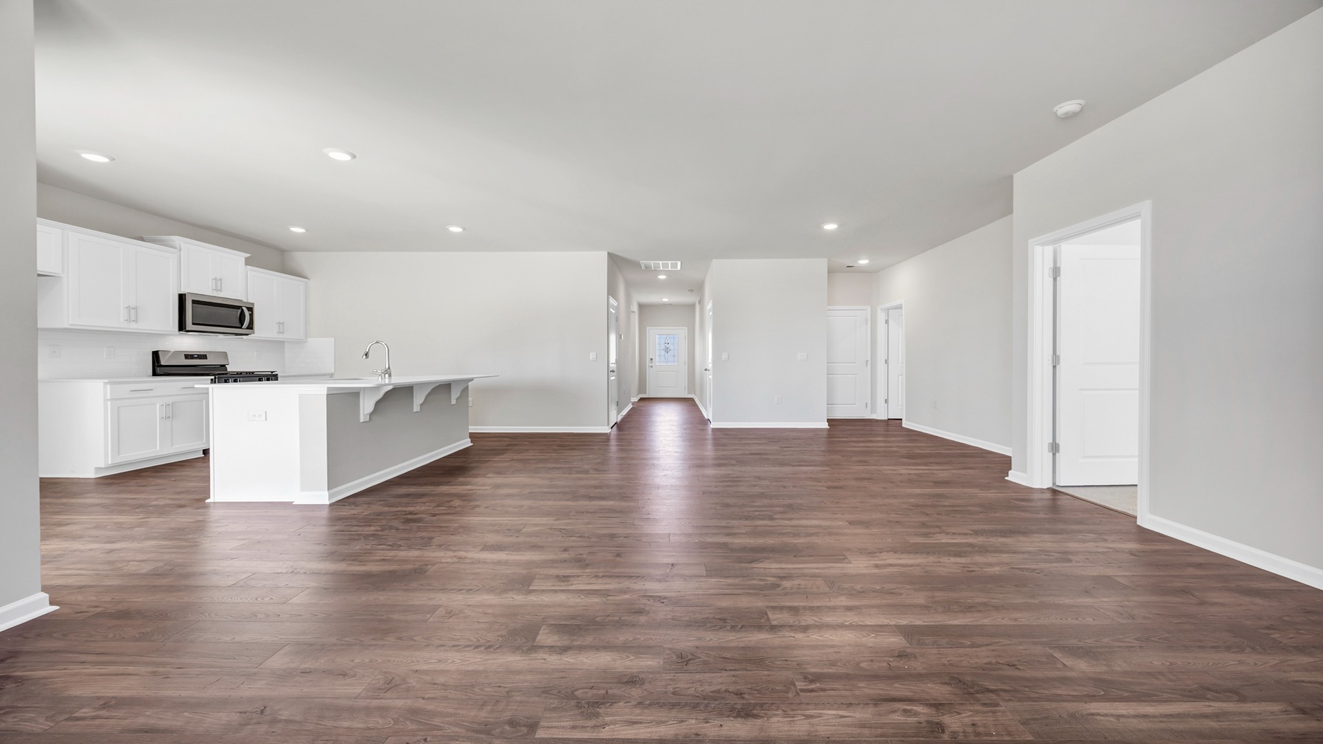 Access to private primary suite from the living and dining areas of the Kerry