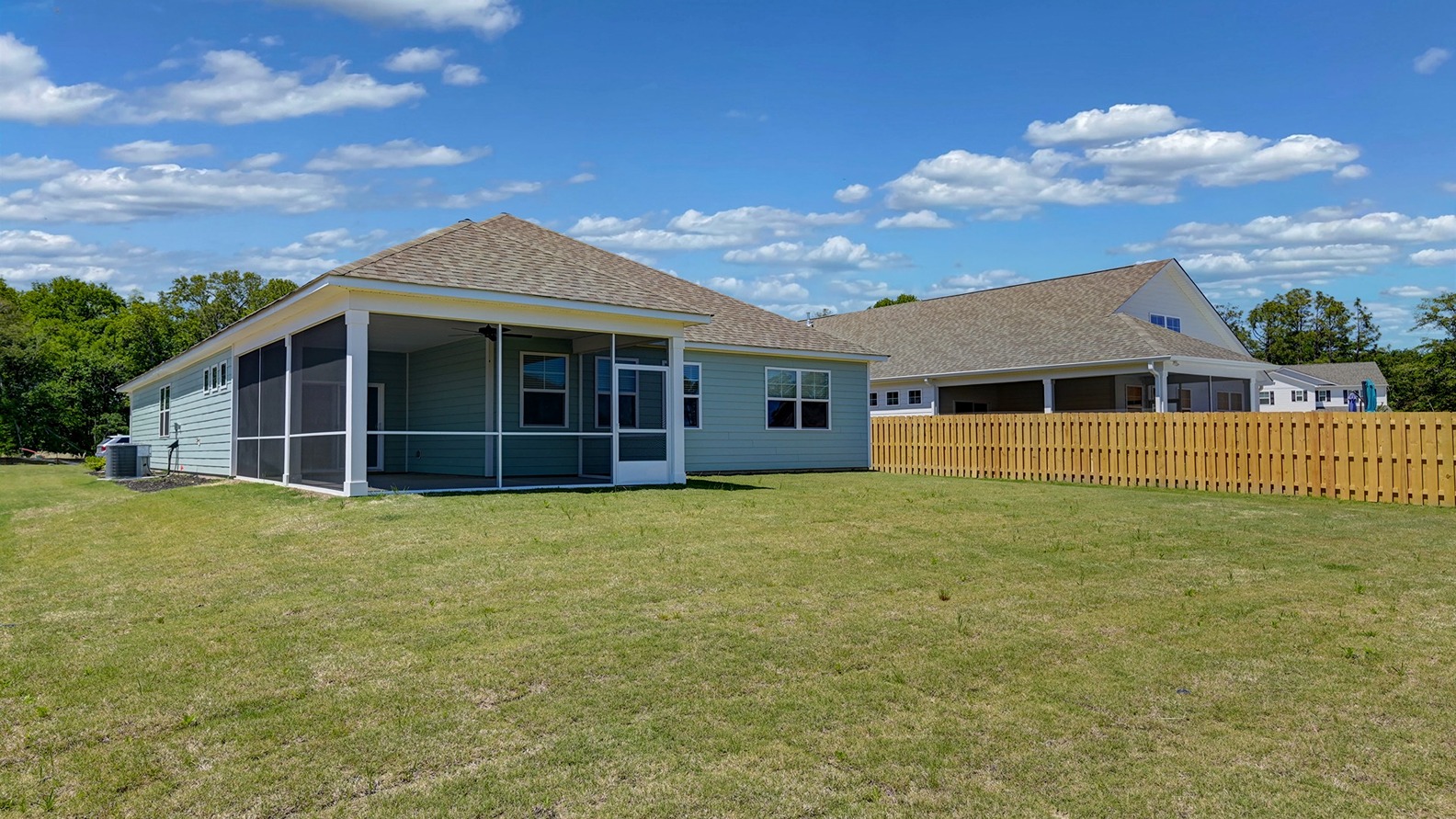 Back exterior of the home with Hardie Plank siding