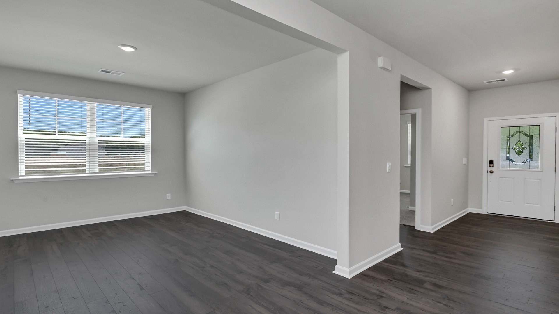 Front foyer also features a flex space