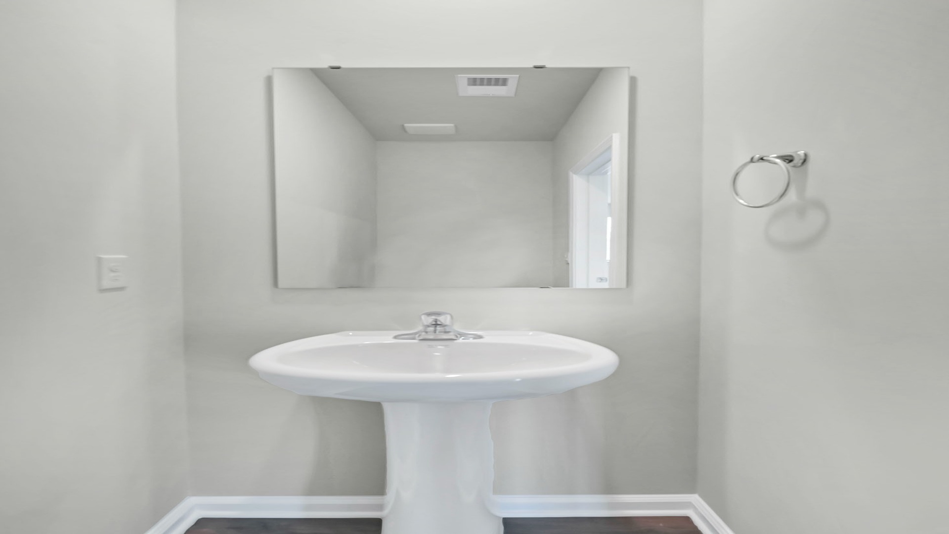 First-floor powder room