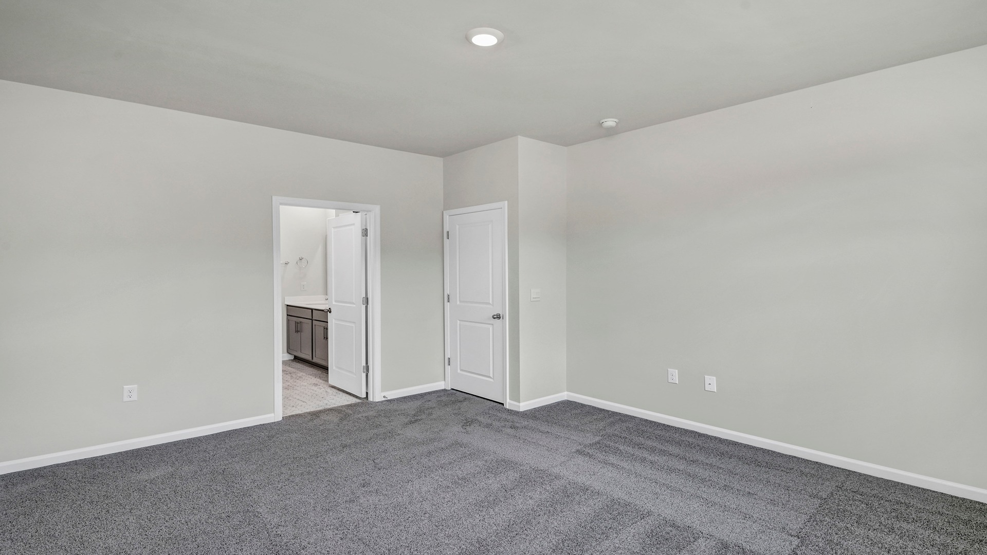 Carpet flooring finishes the primary bedroom