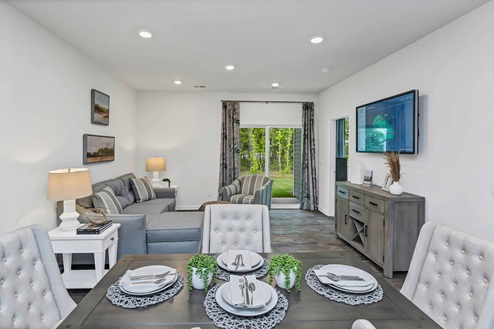 Dining and living areas