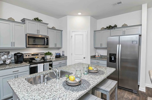 Conway Kitchen with gray cabinetry