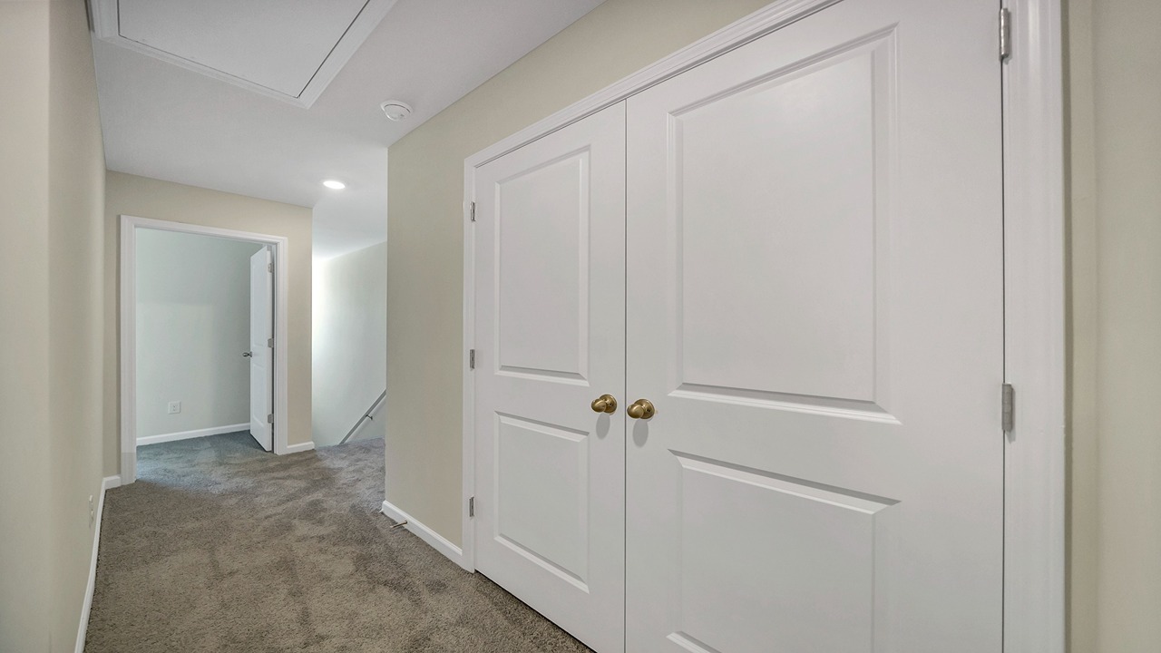 Upstairs there is a large storage closet at the top of the stairs.